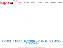 Tablet Screenshot of hotelbargealegria.com